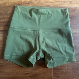 Aritzia Olive Green Bike Shorts